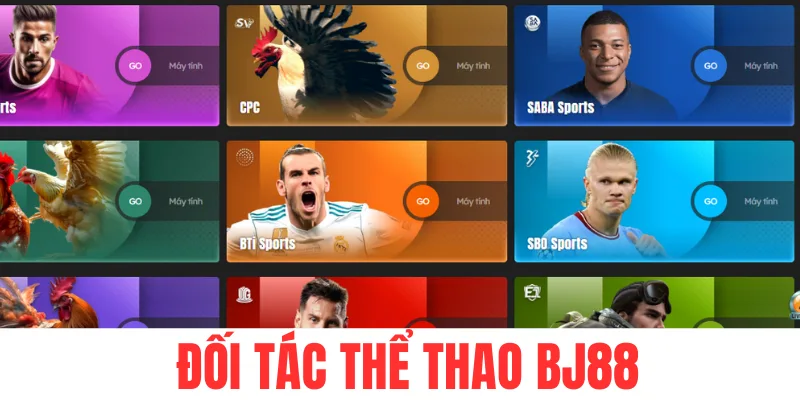 Đối tác chính tại sảnh thể thao BJ88